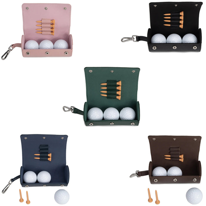 Vegan Leather Golf Travel Case Set.