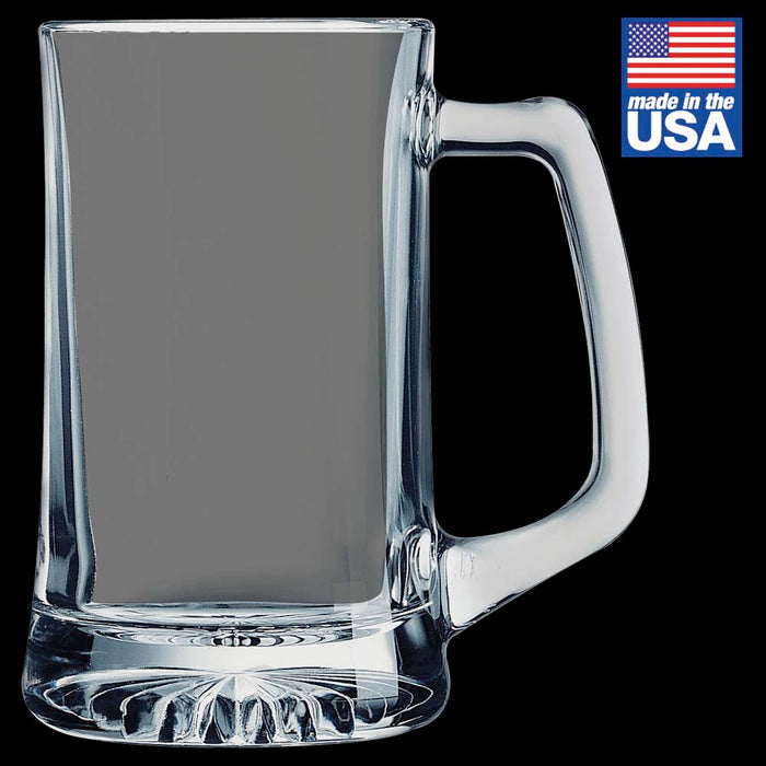 14 Oz. Glass Beer Mug with Handle-Made in USA