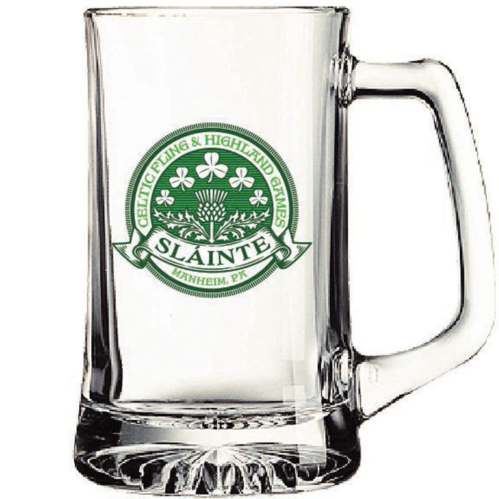 14 Oz. Glass Beer Mug with Handle-Made in USA