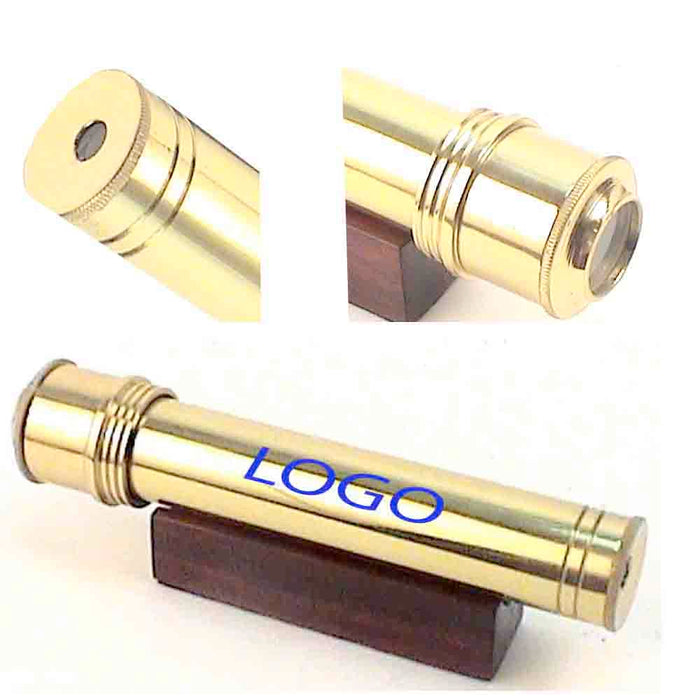 Mini Brass Kaleidoscope with Rosewood Stand