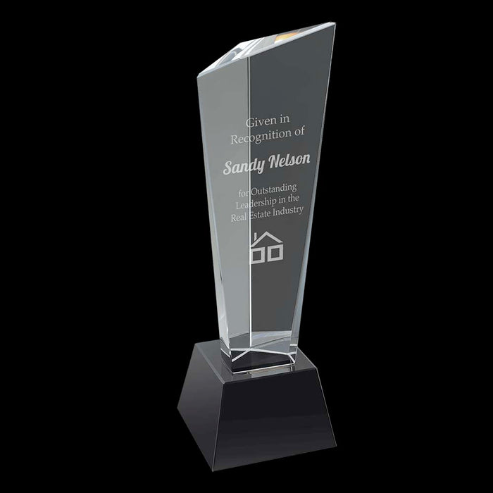 11" Rising Pinnacle 3D Crystal Award