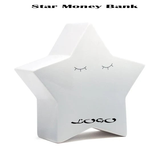 Gray Ombre Star Money Bank